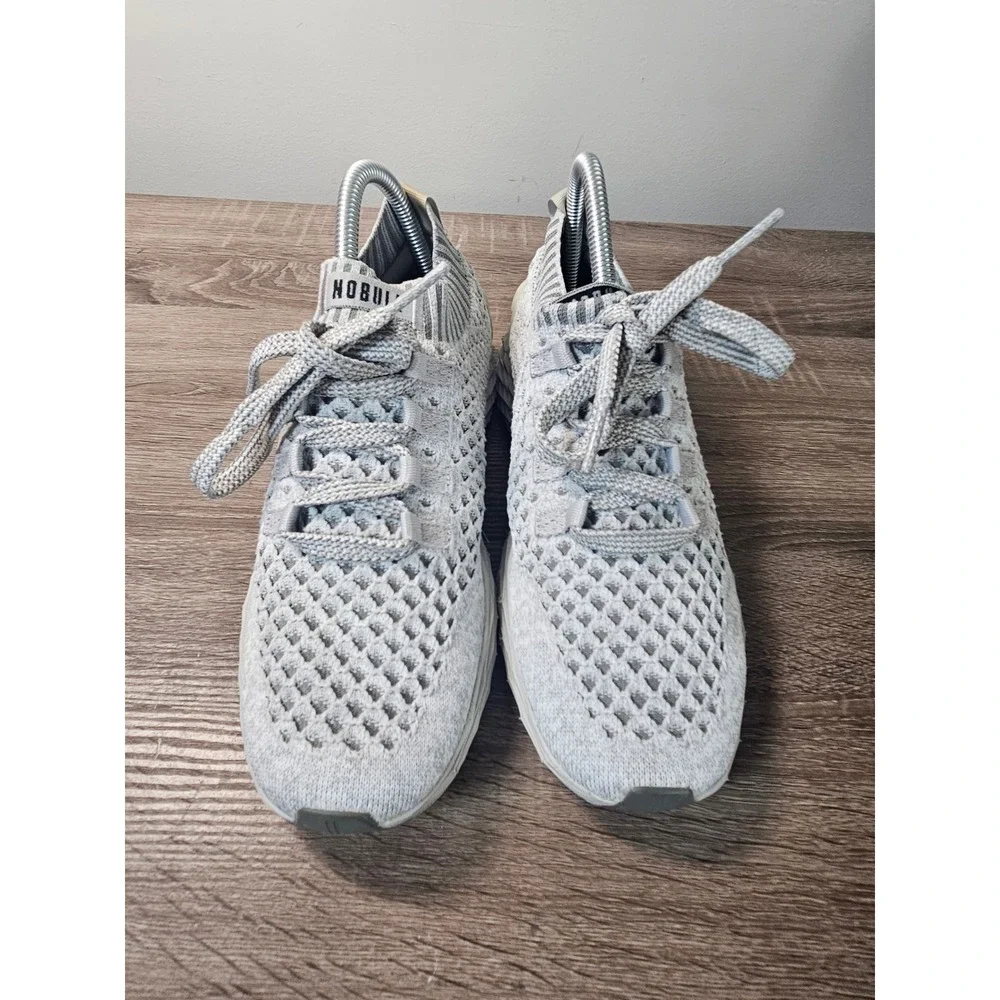 NOBULL Knit Runner Gray Training Shoes Mens 7 Womens 8.5 Low Top Sneakers